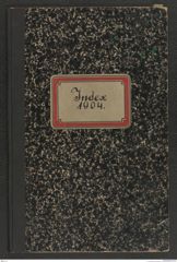 k.k. naturhistorisches Hofmuseum, Index Intendanzakten 1904, Seite 1
